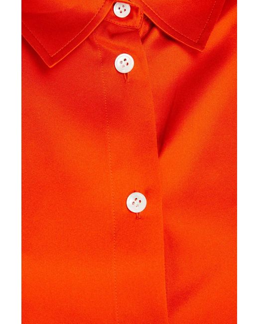 FRAME Orange Standard Stretch-silk Shirt