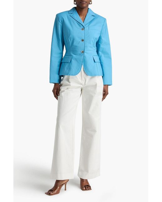 Jacquemus Blue Mouri Grain De Poudre Wool Blazer