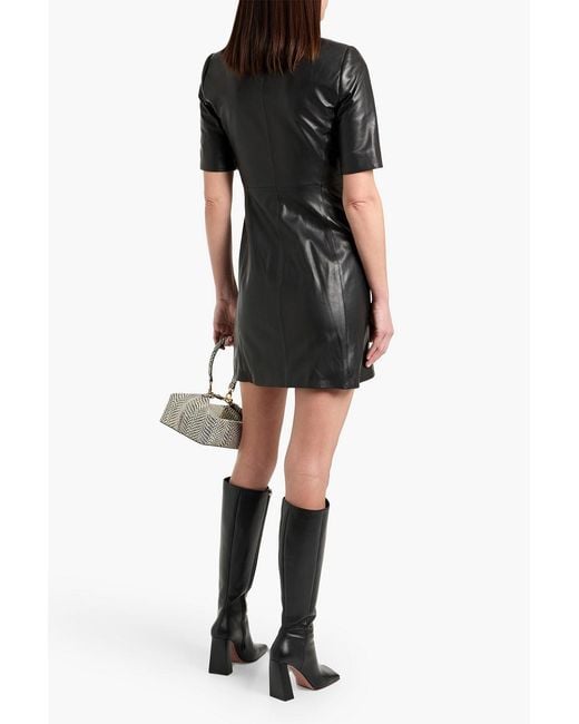 Veronica Beard Paige Leather Mini Shirt Dress in Black | Lyst UK Veronica Beard Paige Leather Mini Shirt Dress in Black | Lyst UK