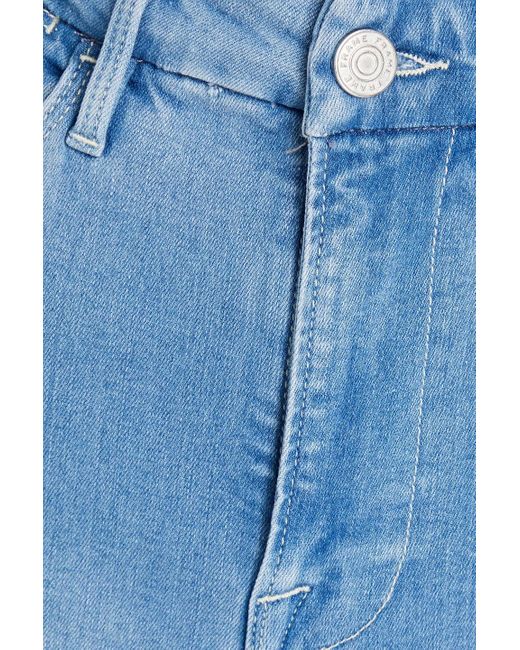 FRAME Blue Faded High-rise Flared Jeans