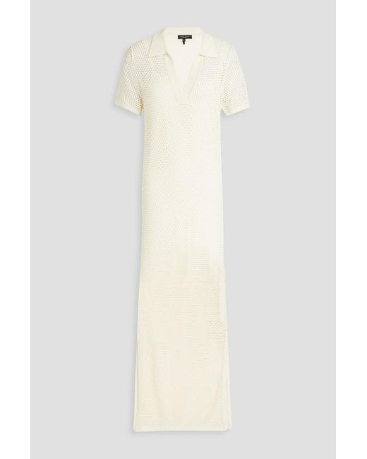 Rag & Bone White Leah Open-knit Maxi Dress