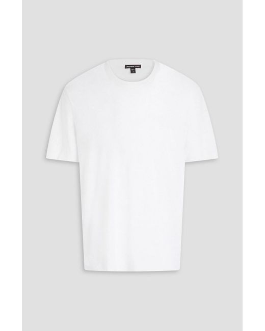 James Perse T-shirt aus einer leinenmischung in White für Herren
