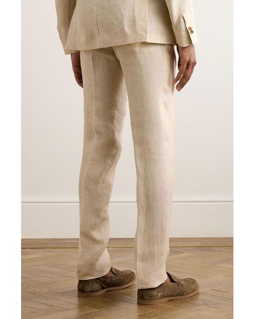 Mr P. Natural Phillip Tapered Linen Suit Pants for men