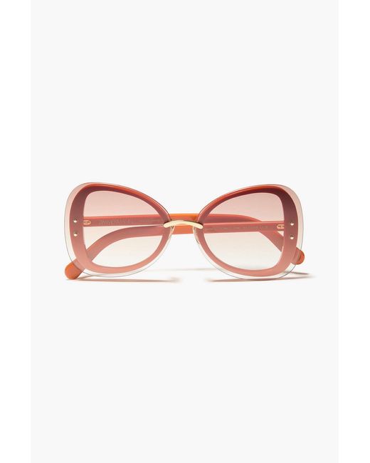 Zimmermann Pink Butterfly-Frame Acetate Sunglasses