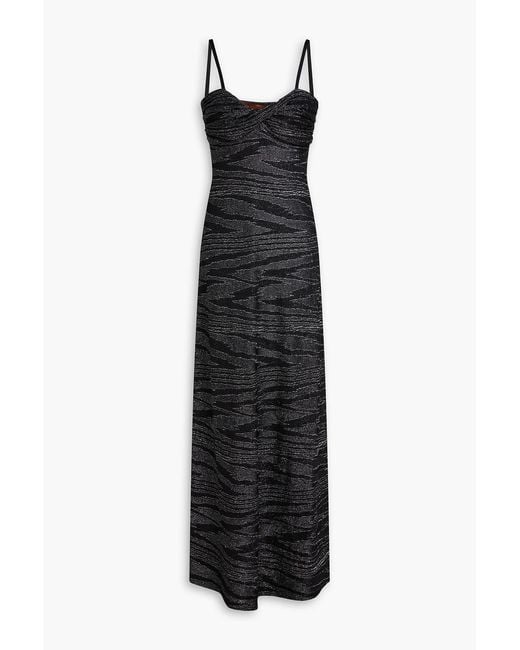 missoni metallic crochet-knit maxi dress Cutout metallic crochet-knit maxi dress - baby pink