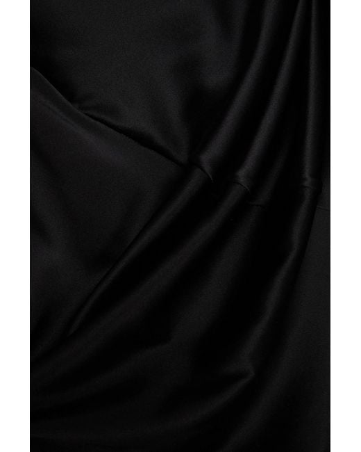 Roksanda Black Drapiertes oberteil "seraphine" aus seidensatin