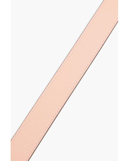 Tory Burch Pink Pebbled-leather Belt