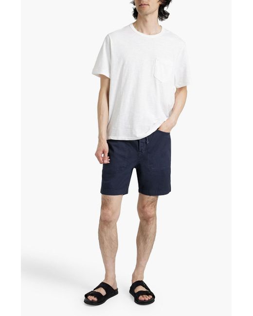 Alex Mill Blue Cotton-blend Twill Drawstring Shorts for men