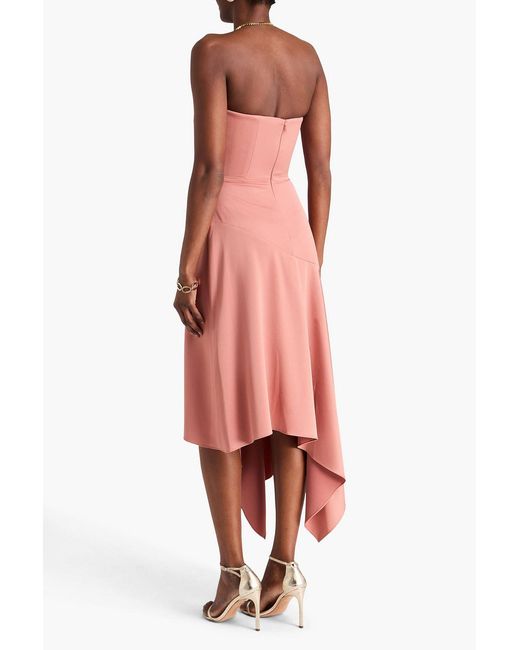 Alex Perry Pink Strapless Cady Dress