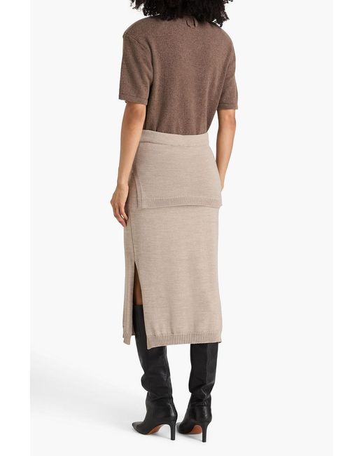 Jacquemus Brown Castagna Merino Wool And Cashmere-blend Mock-neck Sweater