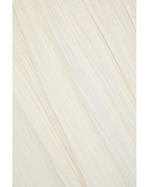Jil Sander White Pleated Cotton-blend Skirt