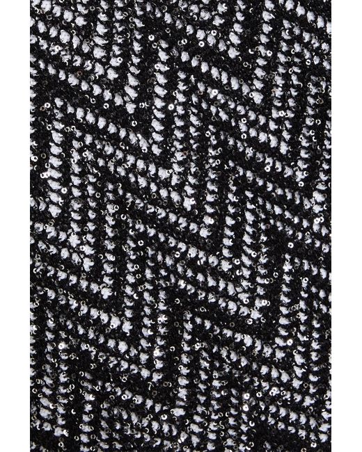 Missoni Black Sequin-embellished Crochet-knit Sweater