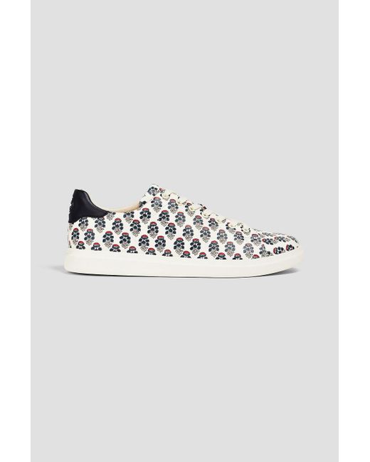 Tory Burch Metallic Howell Printed Leather Sneakers