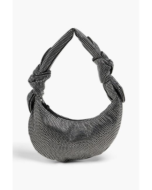 Stine Goya Gray Julius Crystal-Embellished Satin Shoulder Bag