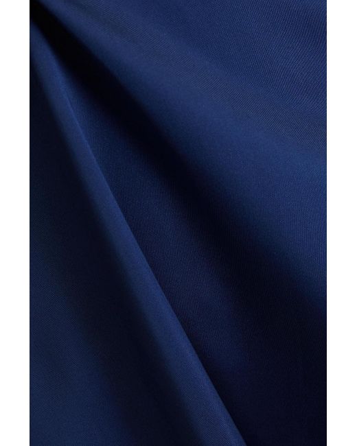 Loulou Studio Blue Copan Cutout Satin Midi Dress