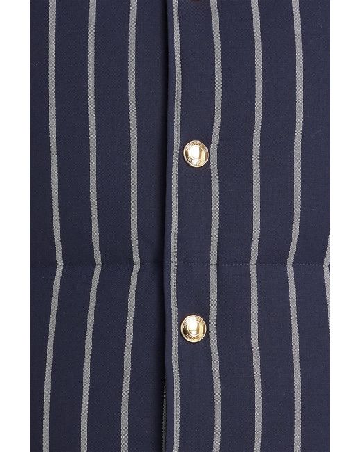 Thom Browne Blue Striped Wool Down Vest for men