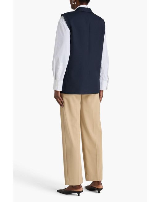 Theory Blue Wool-Blend Vest