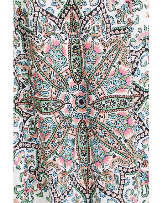 Melissa Odabash Gray Juniper Pleated Floral-print Mousseline Midi Dress