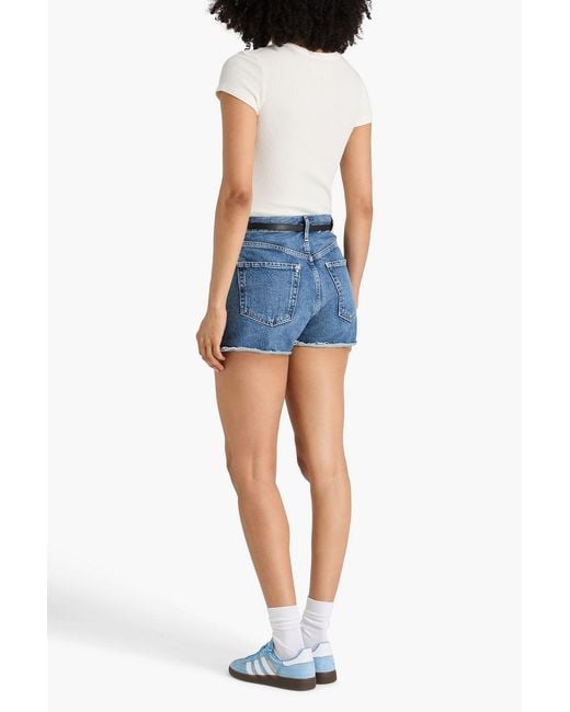 Citizens of Humanity Blue Marlow Distressed Denim Shorts