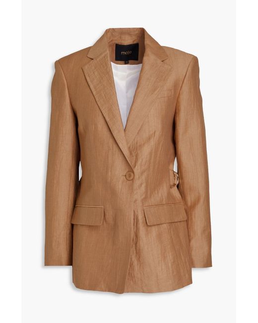 Maje Brown Blazer aus twill in knitteroptik