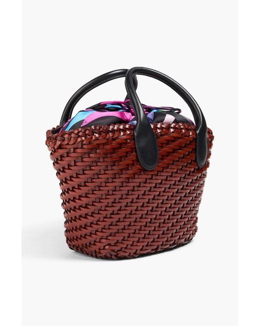 Emilio Pucci Red Leather Bucket Bag