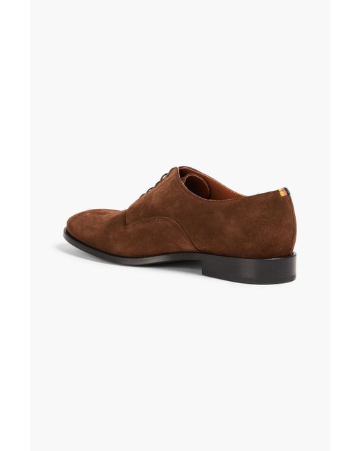 Paul Smith Brown Fes Suede Derby Shoes for men