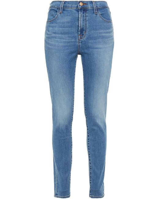 J Brand Blue Maria High-rise Skinny Jeans