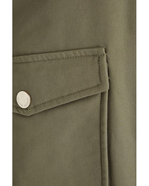 Claudie Pierlot Green Embellished Cotton-blend Gabardine Jacket