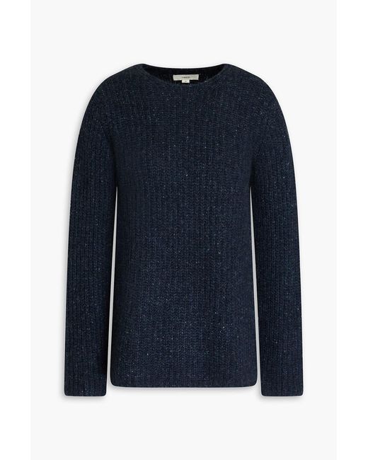 Vince Blue Ribbed Cashmere Sweater