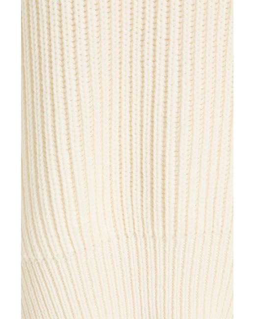 Wardrobe NYC White Ribbed Merino Wool Sweater