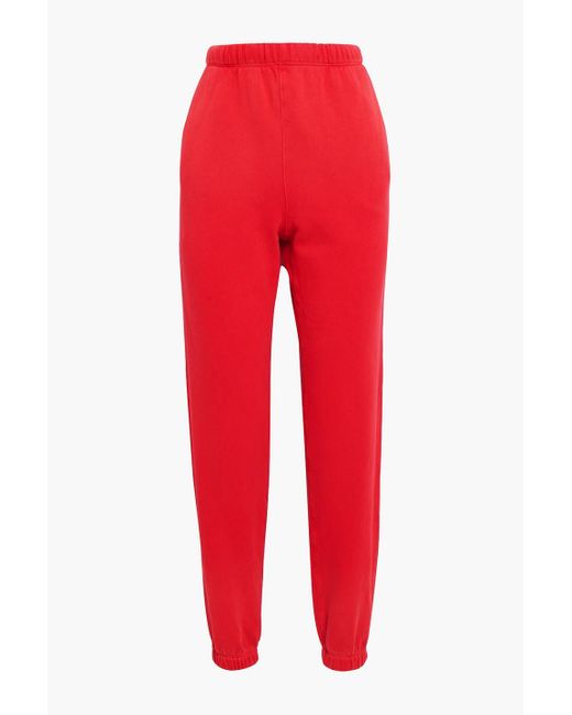 Re/done X Hanes Red French Cotton-terry Track Pants