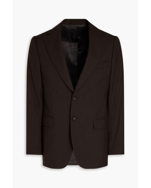 Officine Generale Black Giovanni Grain De Poudre Wool Suit Jacket for men
