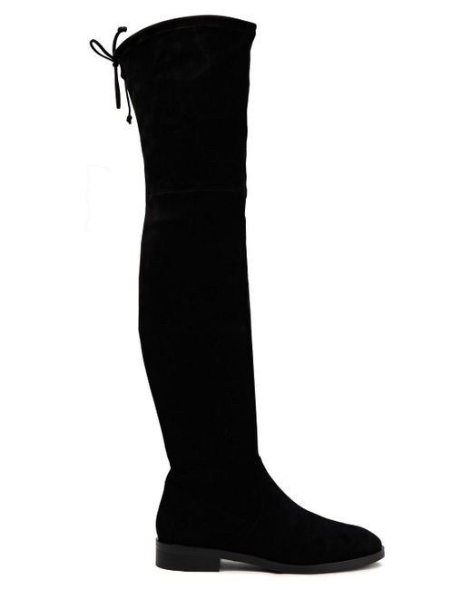 Stuart Weitzman Jocey Stretch-suede Over-the-knee Boots in Black - Lyst