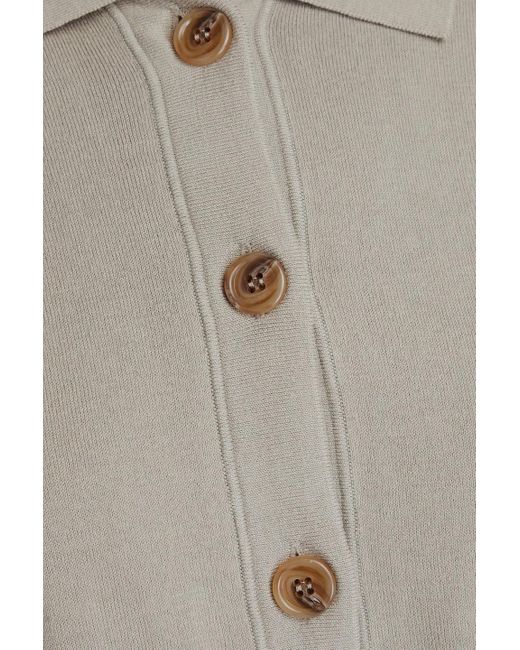 Emporio Armani Natural Cotton-blend Polo Shirt