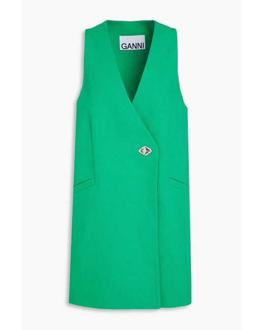 Ganni Green Cotton Vest