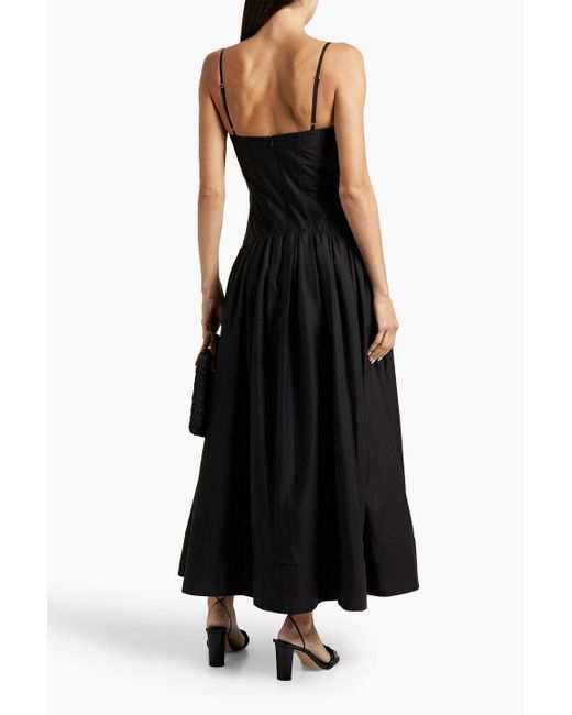 Nicholas Black Maxikleid aus baumwolle mit raffung