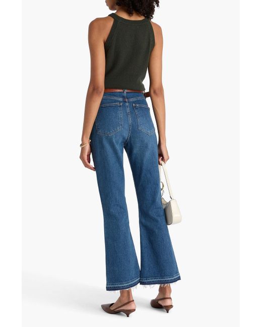 Veronica Beard Blue Carson High-Rise Flared Jeans