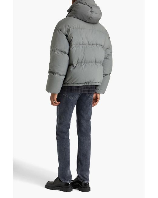 AMI Gray Oversized Quilted Shell Down Jacket for men