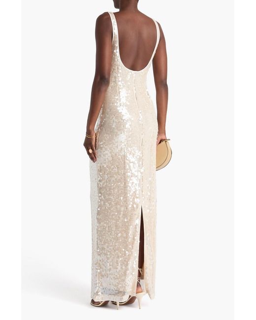 Jonathan Simkhai White Bex Sequined Crochet-Knit Maxi Dress