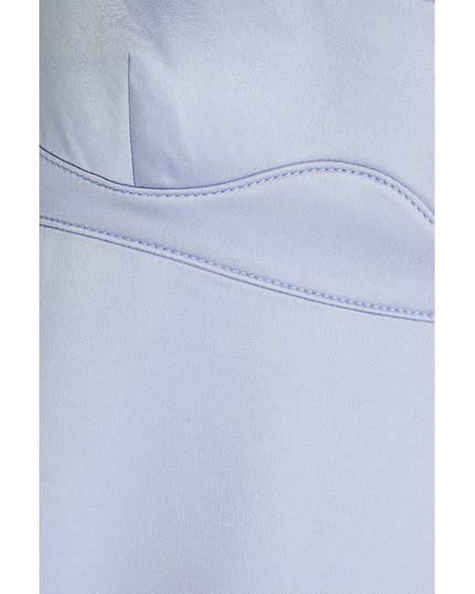Emilio Pucci White Cutout Dégradé Satin-crepe Midi Dress