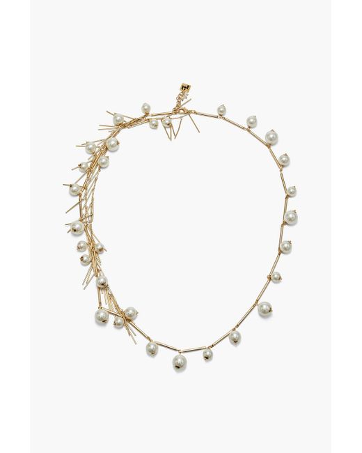 Rosantica White Gold-tone Faux Pearl Necklace