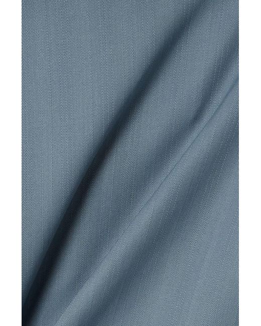 Stella McCartney Blue Pinstriped Wool-Blend Flared Pants