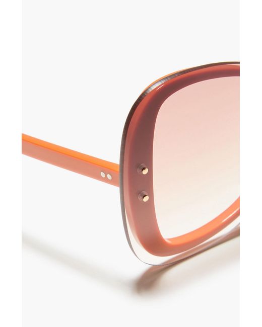 Zimmermann Pink Butterfly-Frame Acetate Sunglasses