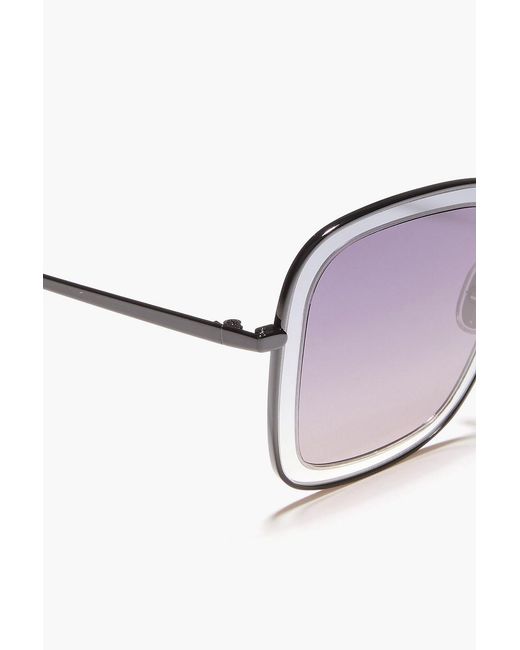 Zimmermann Black Square-Frame Acetate Sunglasses