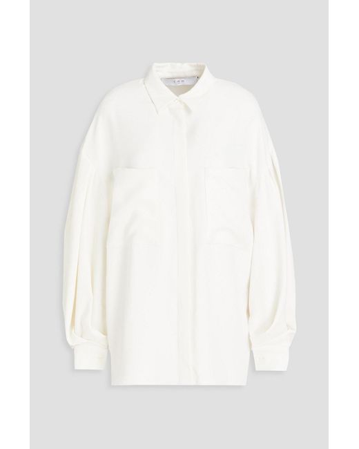 IRO White Pleated Crepe Shirt