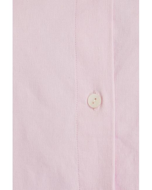 Theory Pink Hemdkleid in minilänge aus einer leinenmischung