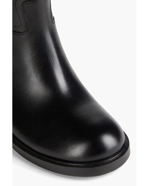 Bally Black Pongo 55 Leather Ankle Boots