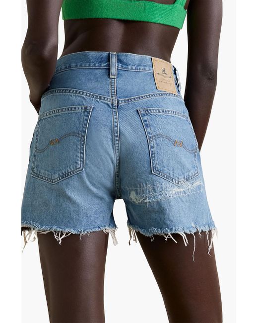 Denimist Blue Nic Distressed Denim Shorts