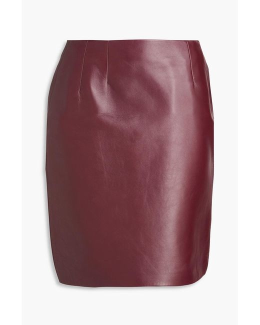 Versace Purple Leather Mini Skirt