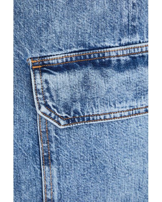 Veronica Beard Blue Belisa hoch sitzende cargojeans